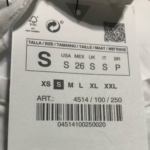 Zara NWT white flounce dress - Picture 6 of 6